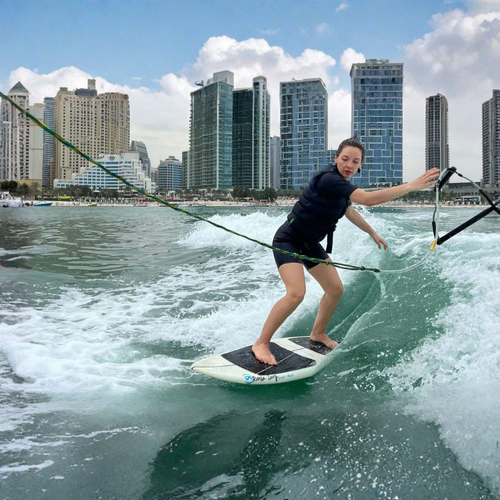 Wake Surfing Adventure at Dubai Marina