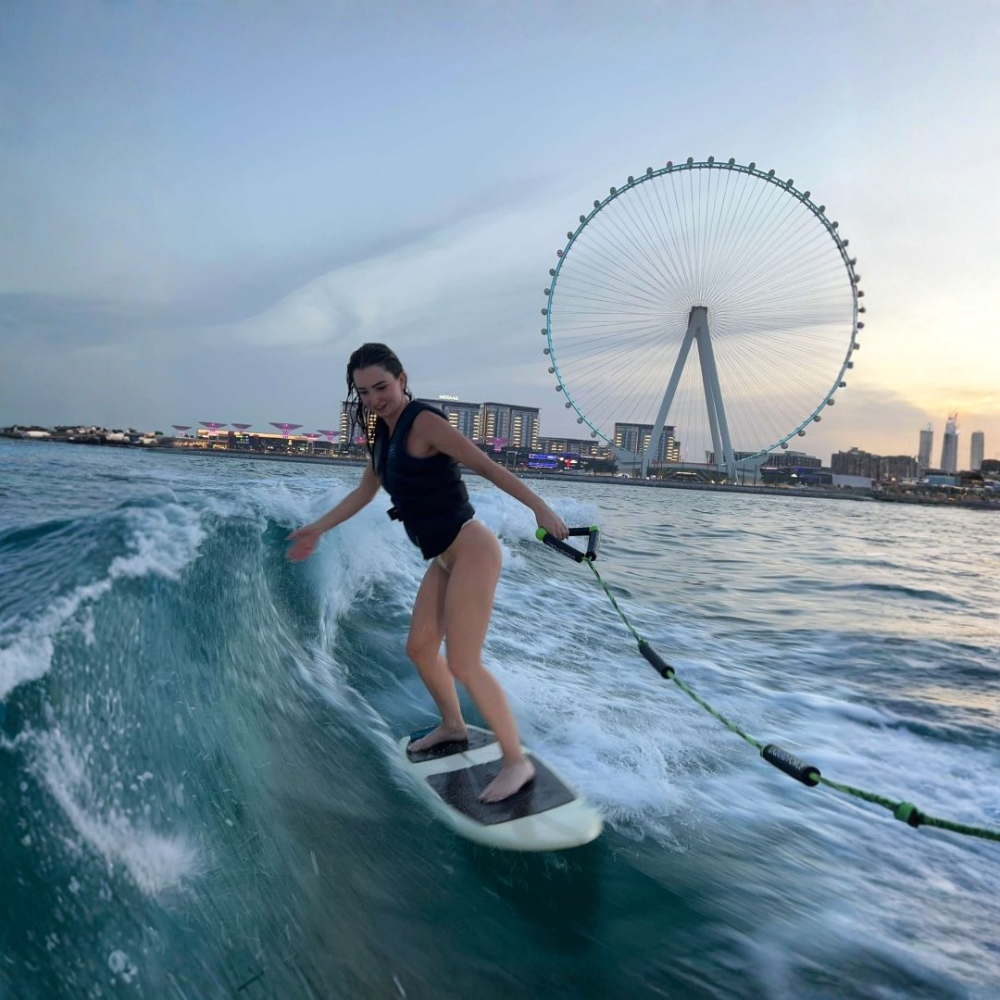 Wake Surfing Adventure at Dubai Marina